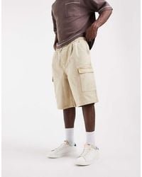 ASOS - Pull-on Loose Denim Cargo Jorts - Lyst