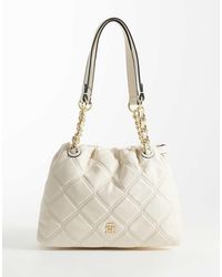 Tommy Hilfiger - Quilted Mini Tote Bag With Chain Strap - Lyst