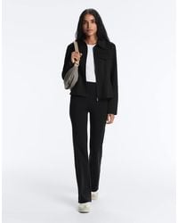 Oysho - Neoprene-effect High Rise Flare Trousers - Lyst