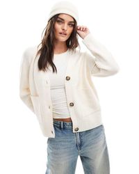 Vero Moda - V-Neck Button Down Cardigan - Lyst