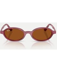 Ray-Ban - Khal Oval Sunglasses With Lens - Lyst