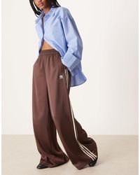 adidas Originals - Wide Leg Satin Joggers - Lyst