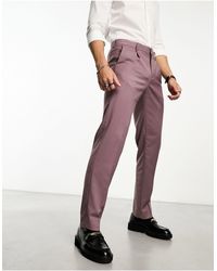 Ben Sherman - Pantaloni eleganti con pieghe color malva - Lyst