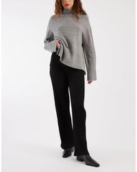 Miss Selfridge - Pantalon ample en maille côtelée - Lyst