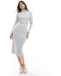 Brave Soul - High Neck Knitted Midi Dress - Lyst