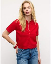 Stradivarius - Stand Collar Buttoned Knit Cardigan - Lyst