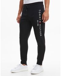Tommy Hilfiger - Embroidered Flag Logo Cuffed joggers - Lyst