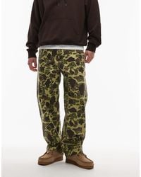 Carhartt - – duck single knee – gerade geschnittene hose mit em military-muster - Lyst
