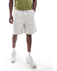ASOS - Pantaloncini Cargo Lunghezza Media Color Pietra Con Applicazione - Lyst