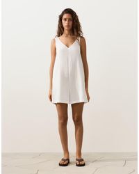 Oysho - Short 100% Cotton Jumpsuit - Lyst