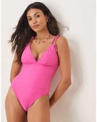 Peek & Beau - Poitrines généreuses - maillot 1 pièce texturé à décolleté plongeant - Lyst