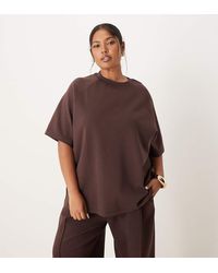 ASOS - Asos Design Curve Interlock Raglan T-shirt - Lyst