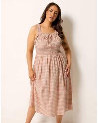 Yours Clothing - Milkmaid Midi Dress - Lyst