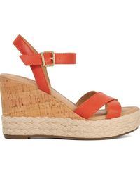 Dune - Kindest Cork And Woven Wedge Sandals - Lyst