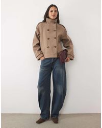 Threadbare - Jack Met Opstaande Kraag Van Imitatiewol - Lyst