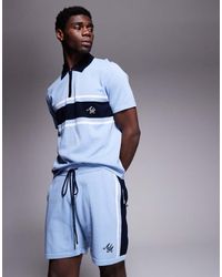 Alma de Ace - Pantalones Cortos Azules Con Logo De Punto De (Parte De Un Conjunto) - Lyst