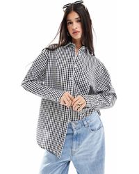 ASOS - Camicia Oversize Monocromatica A Quadretti - Lyst
