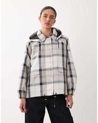 Barbour - Ballina Tartan Hooded Showerproof Jacket - Lyst