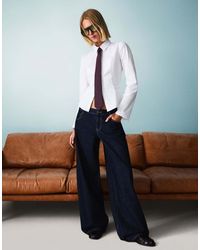 Bershka - Wide-leg Low-waist Jeans - Lyst