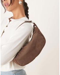 Mango - Petit sac à main souple en coton avec clous - moka - Lyst