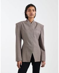 ASOS - High Neck Wrap Blazer - Lyst