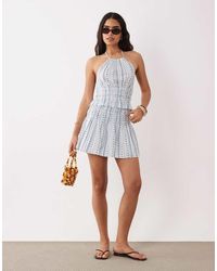 Mango - Teen Halterneck Shir Waist Top Co-ord - Lyst
