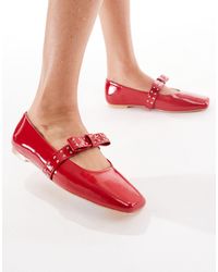 Glamorous - Ballerina Flats With Bow Detail - Lyst