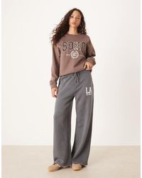Brave Soul - Acid Wash Wide Leg Joggers - Lyst