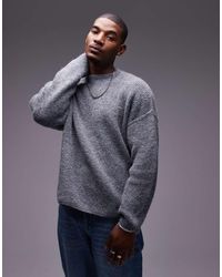 TOPMAN - Relaxed Fit Brushed Jumper - Lyst