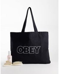Obey - Outline Logo Canvas Tote Bag - Lyst