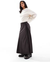Vero Moda - Satin Bias Midi Skirt - Lyst