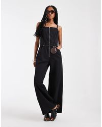 Levi's - Denim Jumpsuit Met Naden En Rits - Lyst