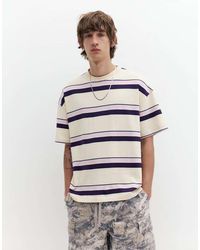 Pull&Bear - Striped Short Sleeve T-Shirt - Lyst