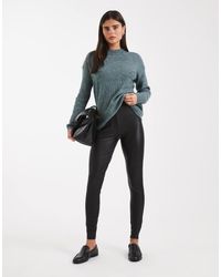 ONLY - Faux Leather High Waisted leggings - Lyst
