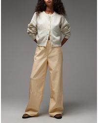 ASOS - Low Rise Menswear Inspired Faux Leather Pants - Lyst