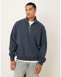 Abercrombie & Fitch - Sweat avec col zippé et logo sur la poitrine - Lyst