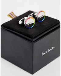 Paul Smith Gemelli argento con logo circolare - Metallizzato