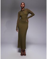 ASOS - Long Sleeve Double Layer Maxi Dress - Lyst