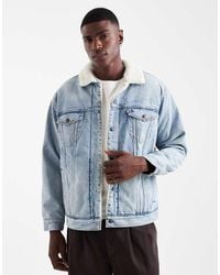 Levi's - Relaxed Fit Sherpa Denim Trucker Jacket - Lyst