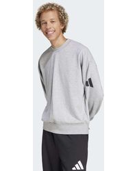 adidas Originals - Essentials Loose Fit 3 Bar Logo Sweatshirt - Lyst
