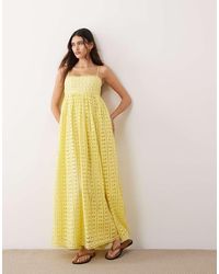 ARRANGE - Trapeze Cami Broderie Maxi Dress - Lyst
