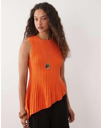 ASOS - Knit Cinched Pleated Asymmetric Top - Lyst