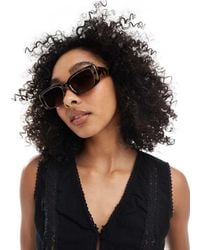 ASOS - Bevelled Mid Square Sunglasses - Lyst