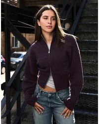 Bershka - Hoogsluitend Gebreid Jack Met Rits - Lyst