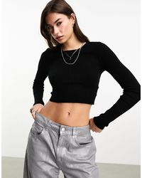 ONLY - Cropped Ribbed Jumper - Lyst