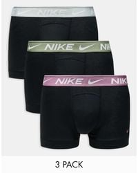 Nike - – dri-fit ultra comfort – 3er-pack unterhosen mit farbigem bund - Lyst