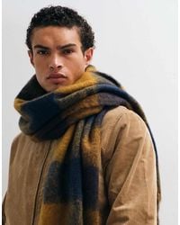 ASOS - Woven Brushed Check Scarf - Lyst