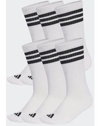 adidas Originals - 3-Stripes Essentials Cushioned Crew Socks 6 Pair Pack - Lyst