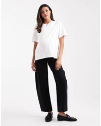ASOS - Asos Design Maternity Slim Barrel Leg Jeans - Lyst