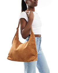 Stradivarius - – schultertasche aus wildlederimitat - Lyst